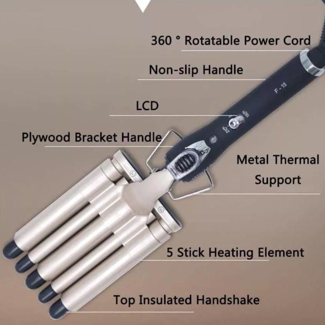 RIZADORA ONDAS DE SIRENA (3 Tubos)