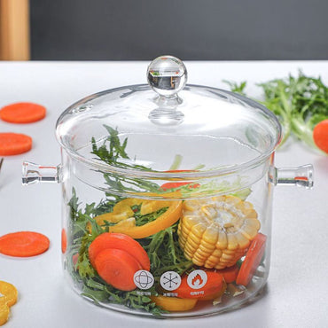 OLLA DE VIDRIO CON TAPA (1.9 Litros)