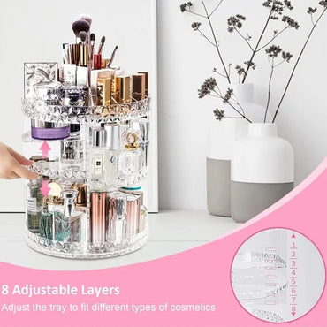 ORGANIZADOR DE MAQUILLAJE GIRATORIO 360°