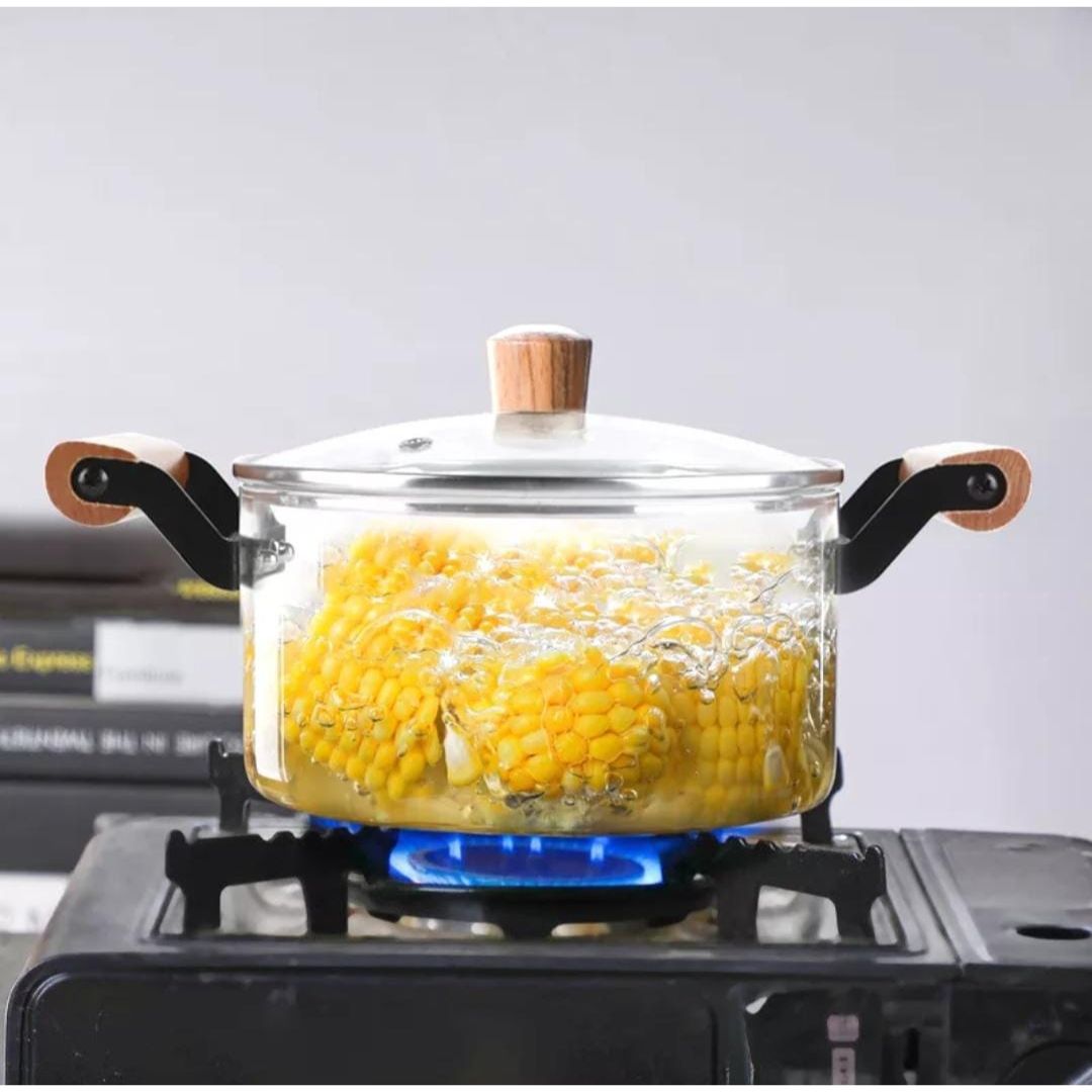 OLLA DE VIDRIO CON TAPA (4.5 Litros)