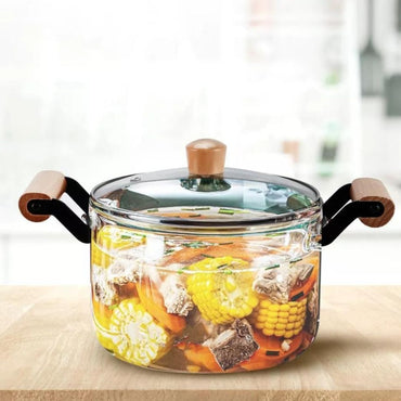 OLLA DE VIDRIO CON TAPA (4.5 Litros)