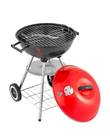 ASADOR DE CARBÓN CON RUEDAS BBQ