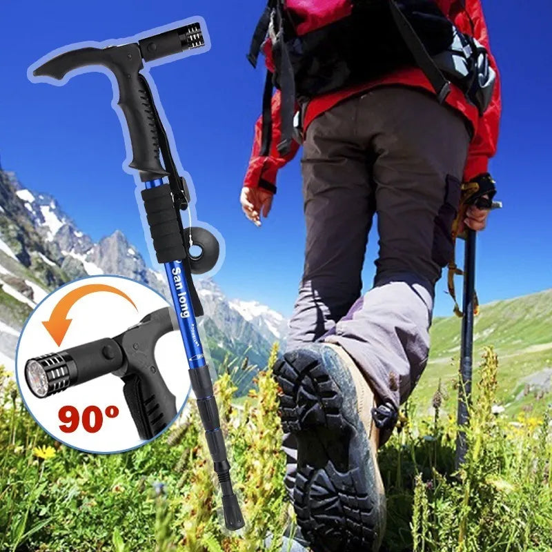BASTÓN TREKKING CON LINTERNA ANTI-SHOCK
