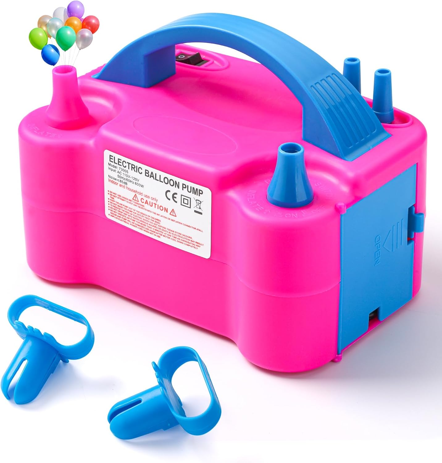 INFLADOR ELÉCTRICO PORTÁTIL PARA GLOBOS FIESTAS Y DECORACIÓN