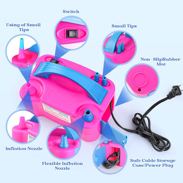 INFLADOR ELÉCTRICO PORTÁTIL PARA GLOBOS FIESTAS Y DECORACIÓN