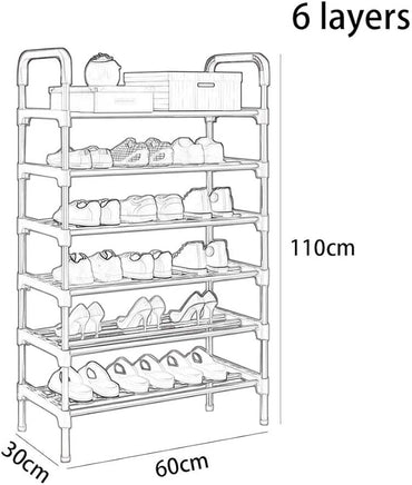 ORGANIZADOR ZAPATERO METÁLICO 6 NIVELES