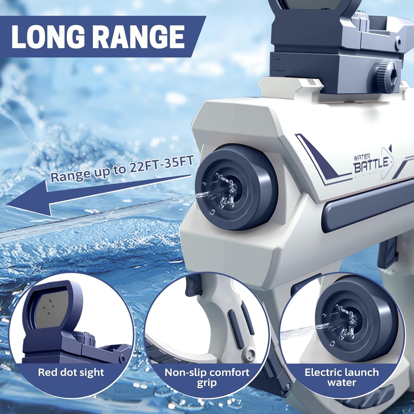 PISTOLA DE AGUA ELÉCTRICA RÁFAGA AUTOMÁTICA
