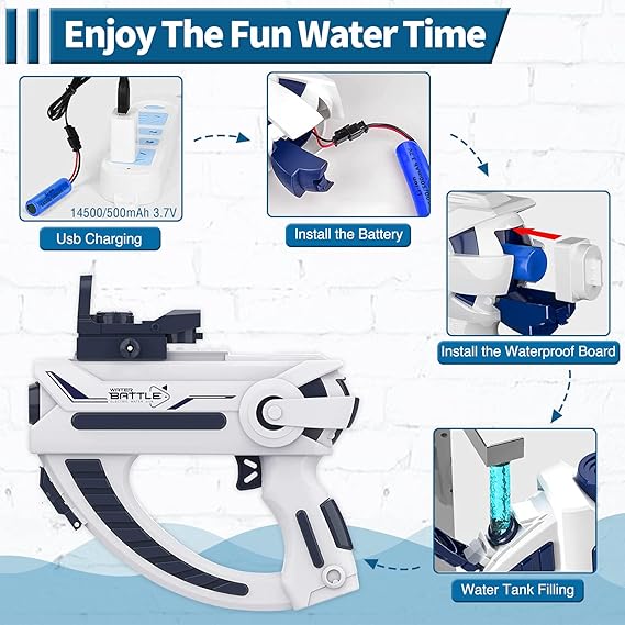 PISTOLA DE AGUA ELÉCTRICA RÁFAGA AUTOMÁTICA
