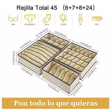 ORGANIZADOR DE ROPA INTERIOR X 4 NYLON