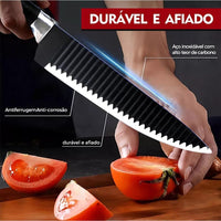 SET DE CUCHILLOS DE COCINA NEGROS (x6)
